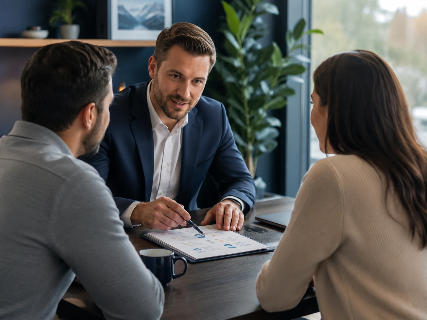 Safex insurance advisor meeting with clients
